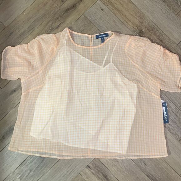 ModCloth Rouched Sleeve Blouse - Picture 1 of 7